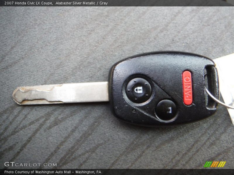 Alabaster Silver Metallic / Gray 2007 Honda Civic LX Coupe
