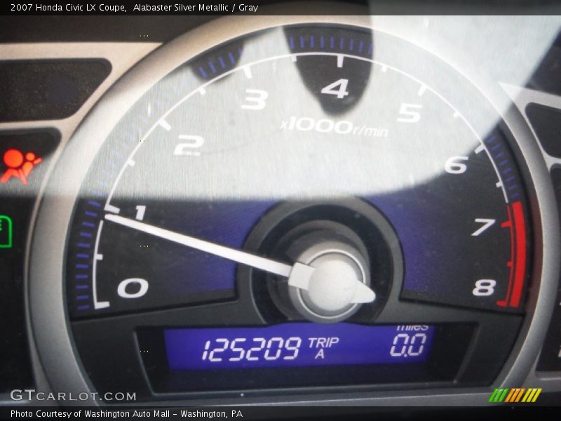 Alabaster Silver Metallic / Gray 2007 Honda Civic LX Coupe