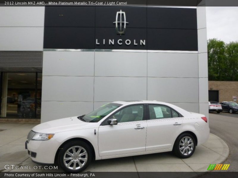 White Platinum Metallic Tri-Coat / Light Camel 2012 Lincoln MKZ AWD