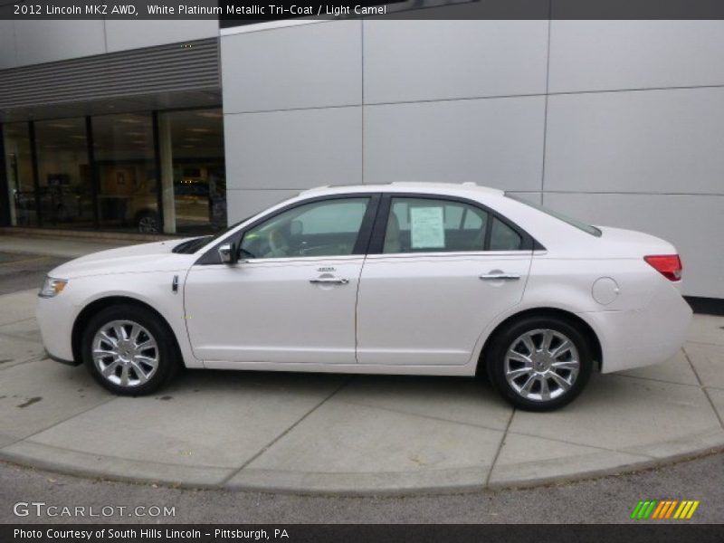 White Platinum Metallic Tri-Coat / Light Camel 2012 Lincoln MKZ AWD