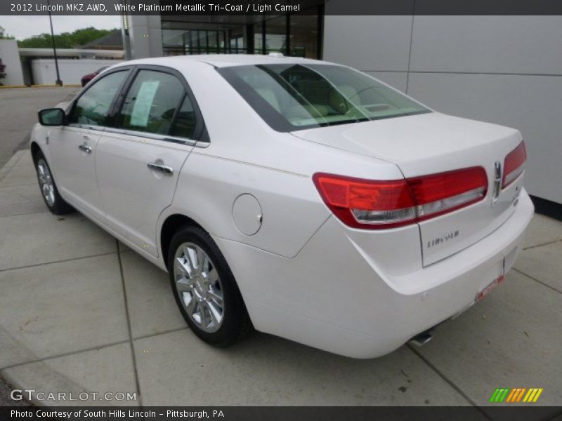White Platinum Metallic Tri-Coat / Light Camel 2012 Lincoln MKZ AWD