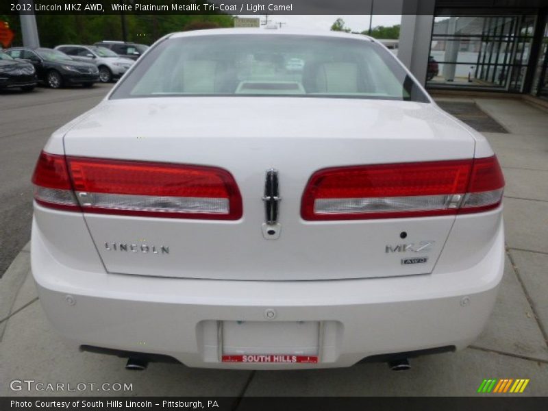 White Platinum Metallic Tri-Coat / Light Camel 2012 Lincoln MKZ AWD