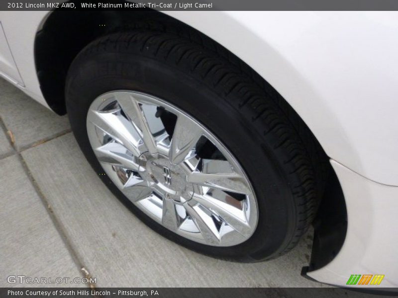 White Platinum Metallic Tri-Coat / Light Camel 2012 Lincoln MKZ AWD