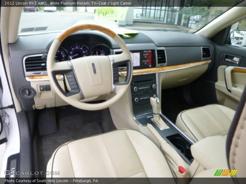 White Platinum Metallic Tri-Coat / Light Camel 2012 Lincoln MKZ AWD