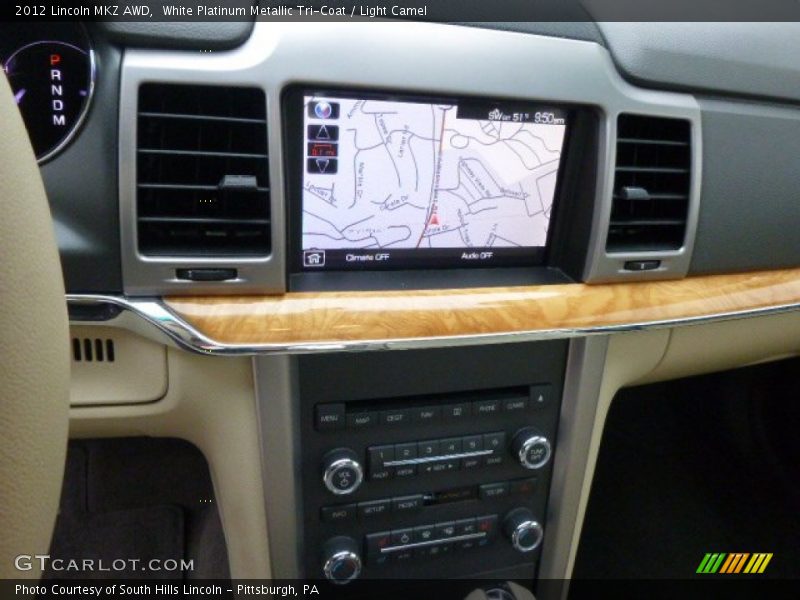 White Platinum Metallic Tri-Coat / Light Camel 2012 Lincoln MKZ AWD