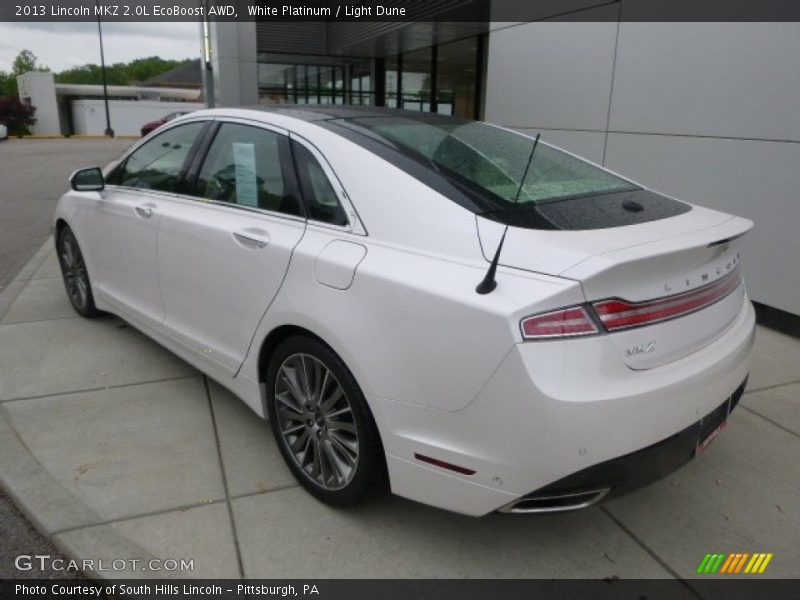 White Platinum / Light Dune 2013 Lincoln MKZ 2.0L EcoBoost AWD