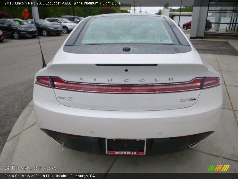 White Platinum / Light Dune 2013 Lincoln MKZ 2.0L EcoBoost AWD