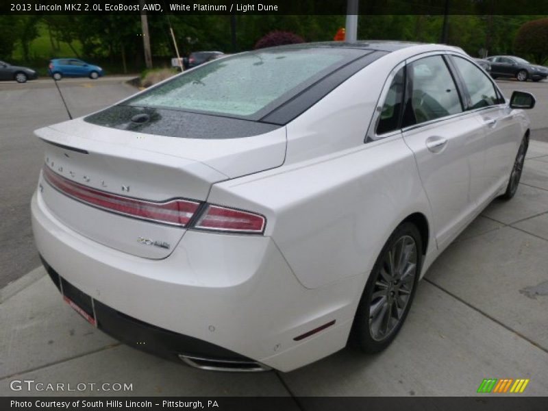 White Platinum / Light Dune 2013 Lincoln MKZ 2.0L EcoBoost AWD