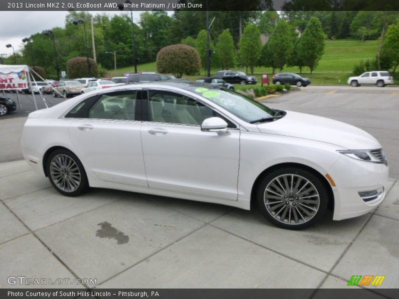 White Platinum / Light Dune 2013 Lincoln MKZ 2.0L EcoBoost AWD