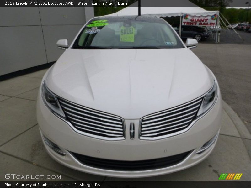 White Platinum / Light Dune 2013 Lincoln MKZ 2.0L EcoBoost AWD