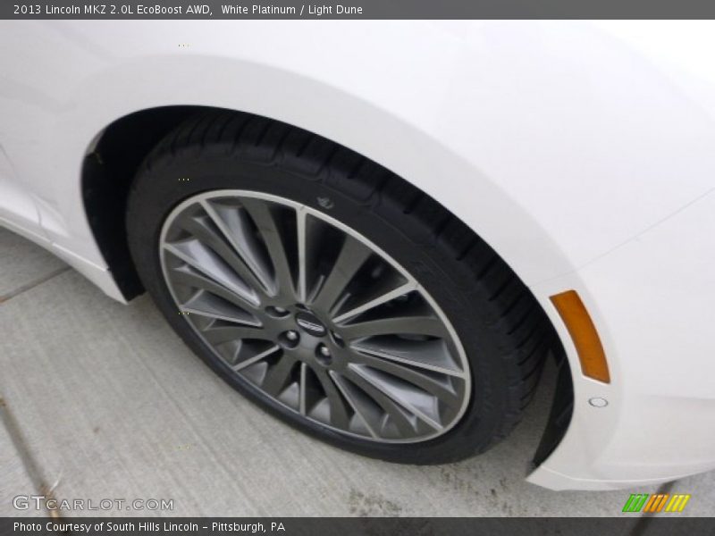 White Platinum / Light Dune 2013 Lincoln MKZ 2.0L EcoBoost AWD