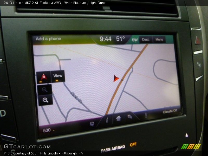 White Platinum / Light Dune 2013 Lincoln MKZ 2.0L EcoBoost AWD