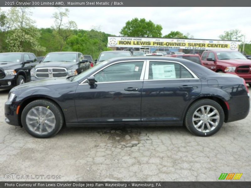 Maximum Steel Metallic / Black 2015 Chrysler 300 Limited AWD