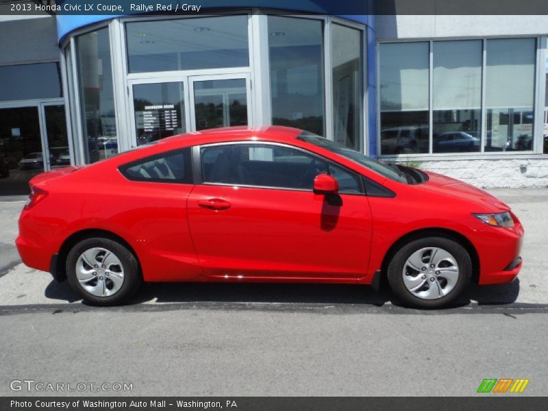 Rallye Red / Gray 2013 Honda Civic LX Coupe