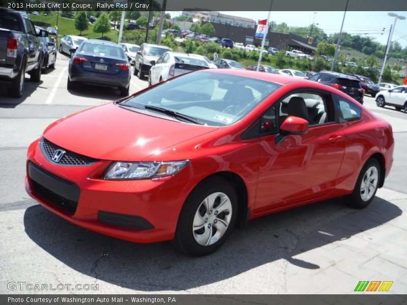 Rallye Red / Gray 2013 Honda Civic LX Coupe