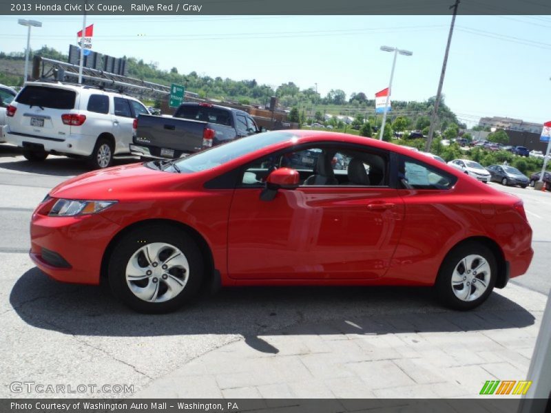Rallye Red / Gray 2013 Honda Civic LX Coupe