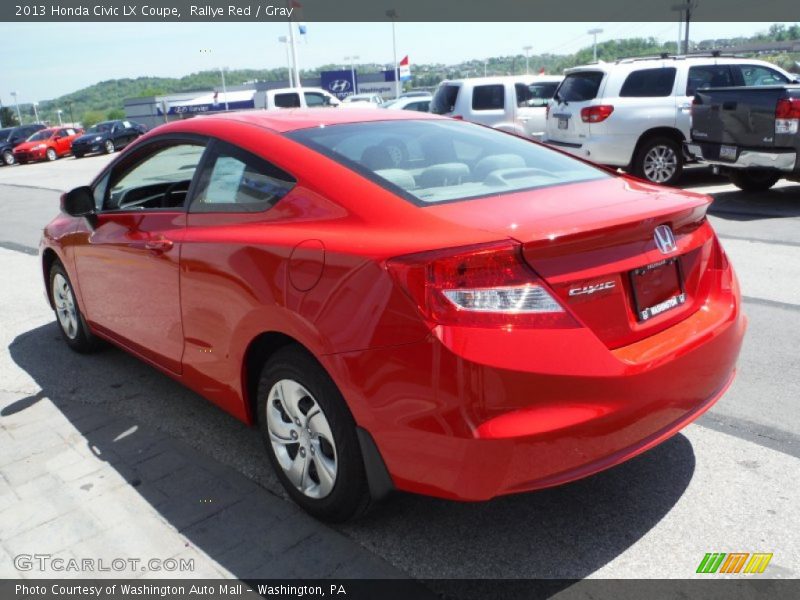 Rallye Red / Gray 2013 Honda Civic LX Coupe