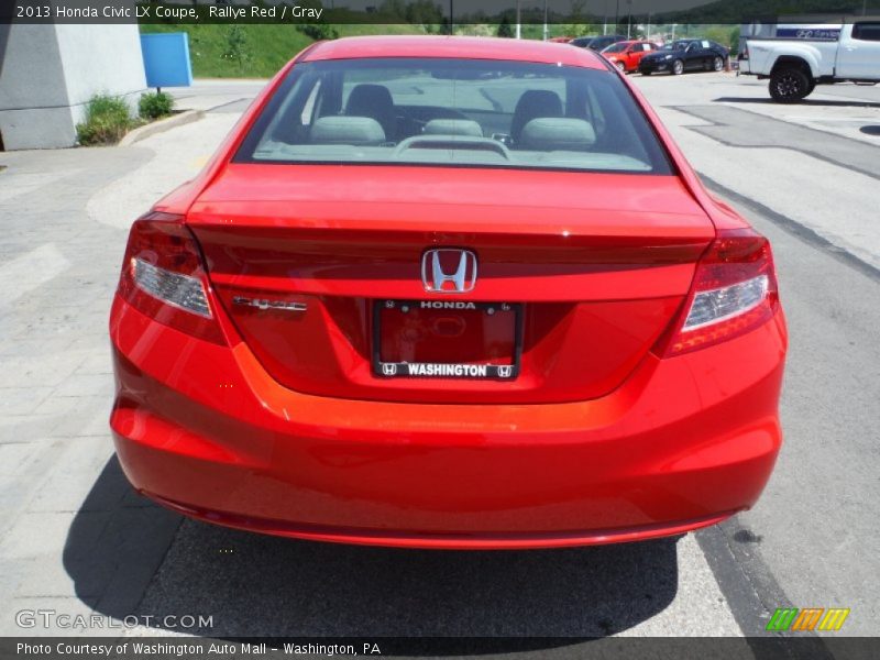 Rallye Red / Gray 2013 Honda Civic LX Coupe