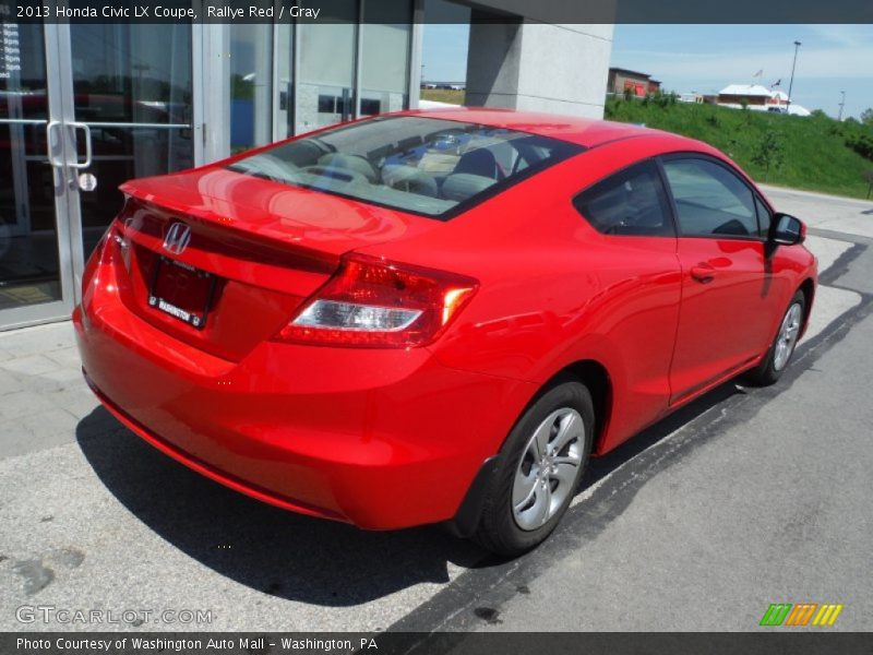 Rallye Red / Gray 2013 Honda Civic LX Coupe