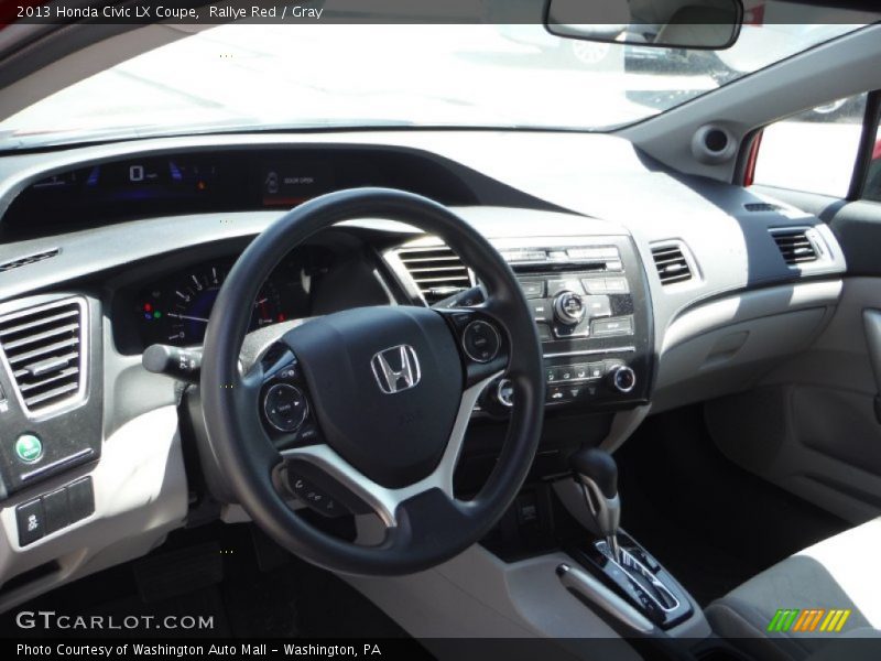 Rallye Red / Gray 2013 Honda Civic LX Coupe