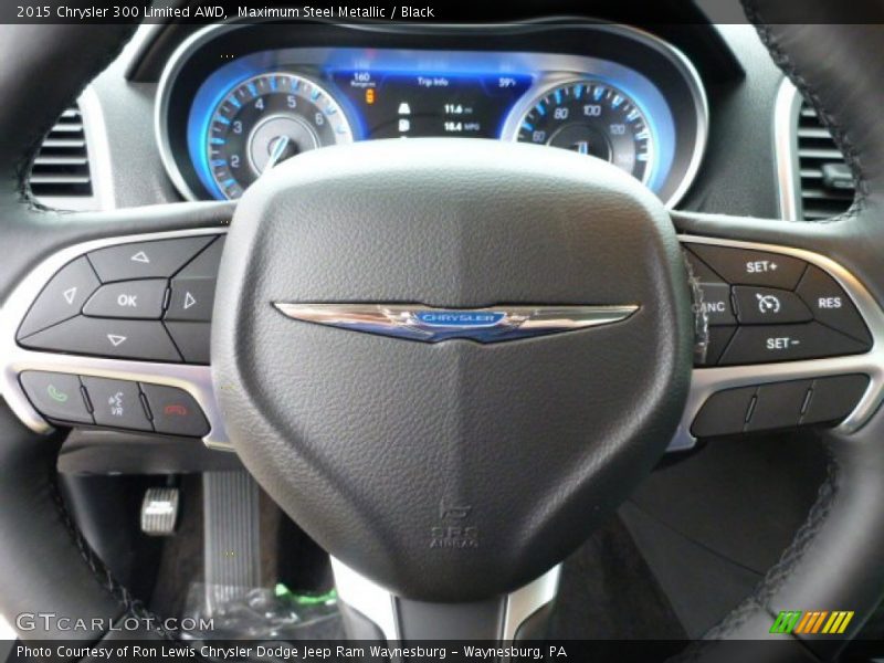 Maximum Steel Metallic / Black 2015 Chrysler 300 Limited AWD