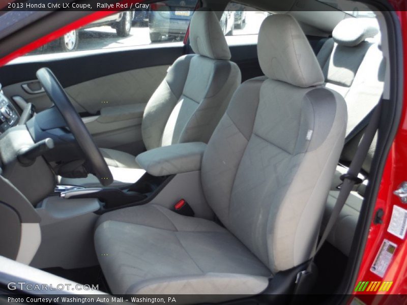 Rallye Red / Gray 2013 Honda Civic LX Coupe