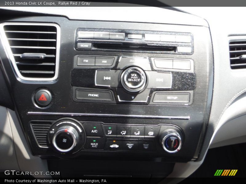 Rallye Red / Gray 2013 Honda Civic LX Coupe