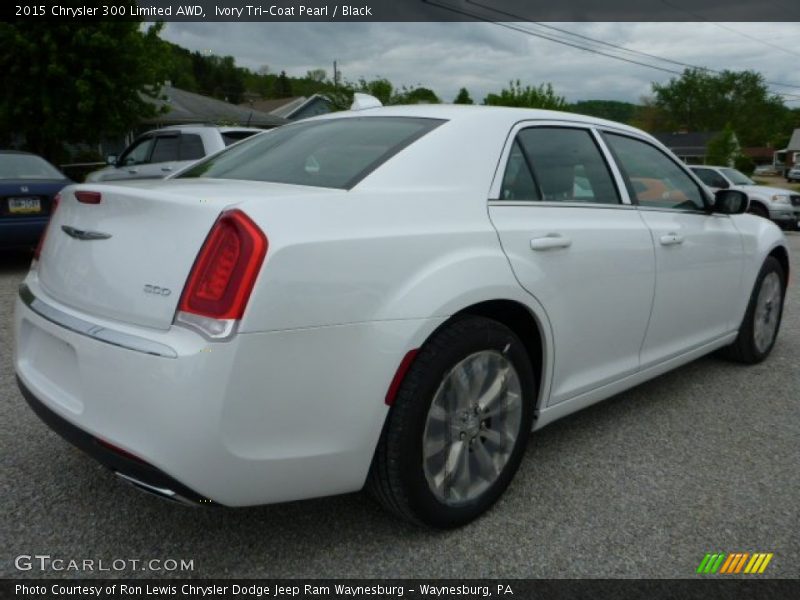 Ivory Tri-Coat Pearl / Black 2015 Chrysler 300 Limited AWD