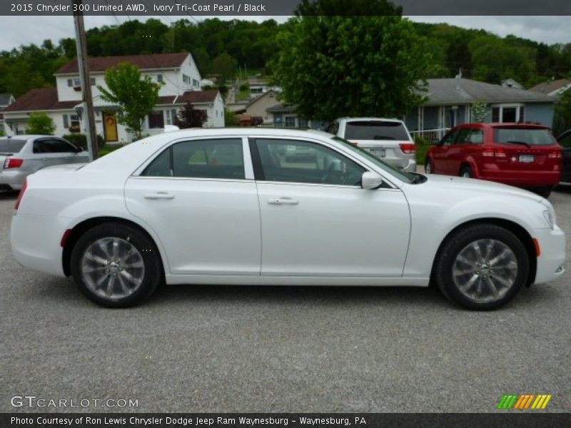 Ivory Tri-Coat Pearl / Black 2015 Chrysler 300 Limited AWD