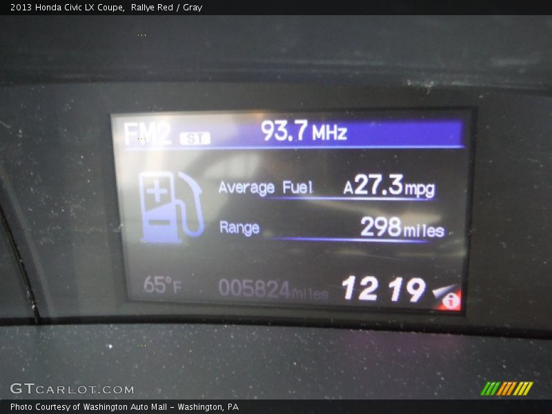 Rallye Red / Gray 2013 Honda Civic LX Coupe