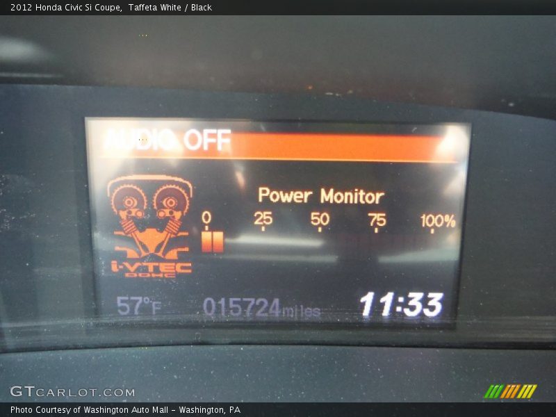 Taffeta White / Black 2012 Honda Civic Si Coupe