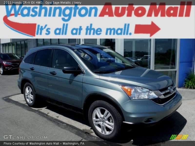 Opal Sage Metallic / Ivory 2011 Honda CR-V EX 4WD