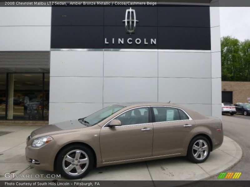 Amber Bronze Metallic / Cocoa/Cashmere Beige 2008 Chevrolet Malibu LTZ Sedan