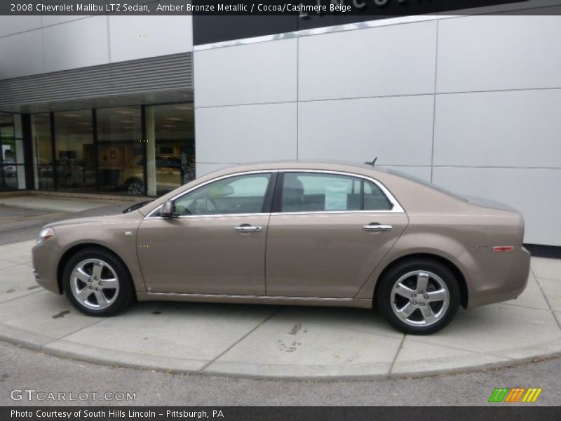 Amber Bronze Metallic / Cocoa/Cashmere Beige 2008 Chevrolet Malibu LTZ Sedan