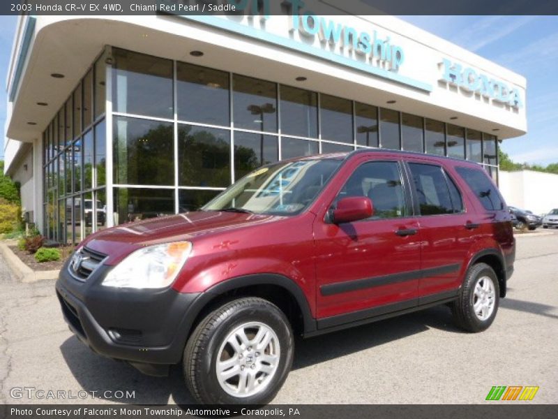 Chianti Red Pearl / Saddle 2003 Honda CR-V EX 4WD