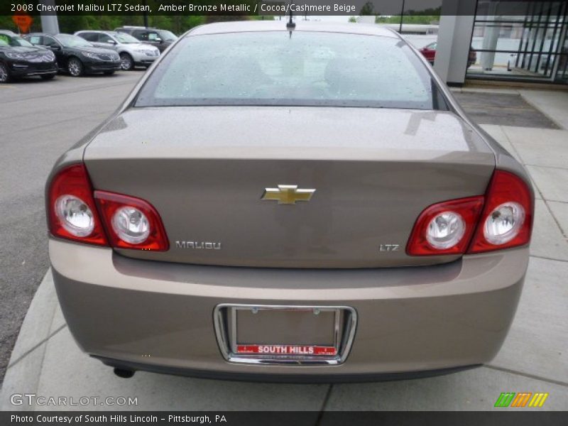 Amber Bronze Metallic / Cocoa/Cashmere Beige 2008 Chevrolet Malibu LTZ Sedan