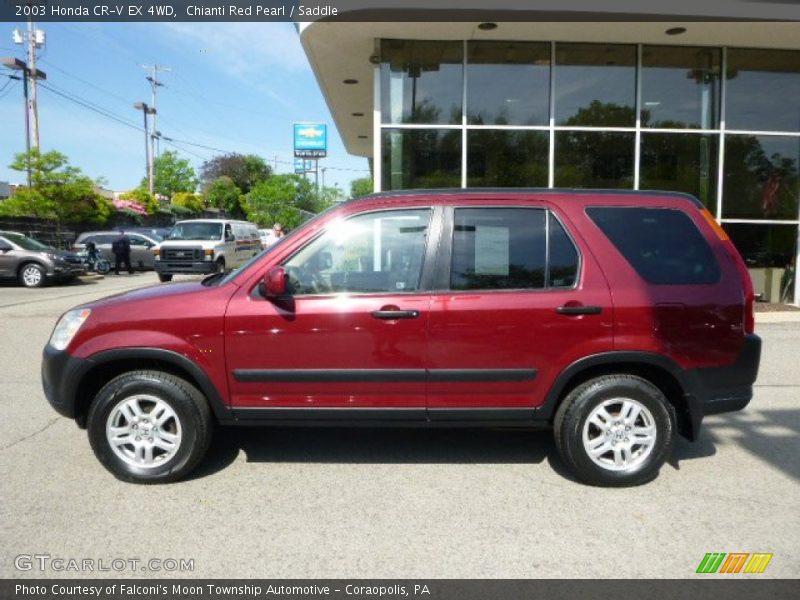 Chianti Red Pearl / Saddle 2003 Honda CR-V EX 4WD