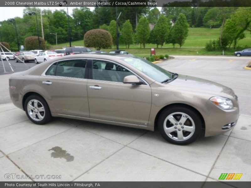 Amber Bronze Metallic / Cocoa/Cashmere Beige 2008 Chevrolet Malibu LTZ Sedan