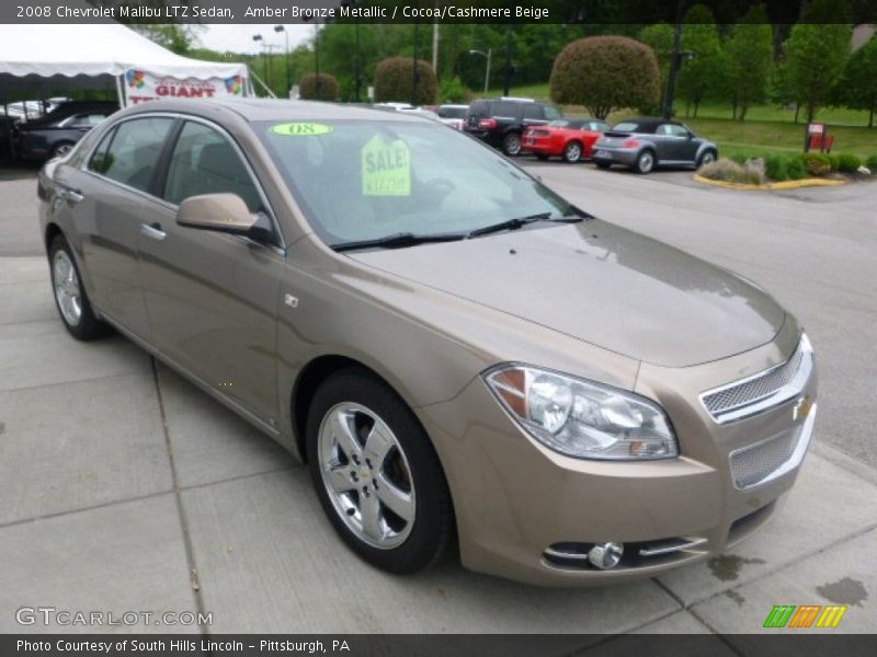 Amber Bronze Metallic / Cocoa/Cashmere Beige 2008 Chevrolet Malibu LTZ Sedan