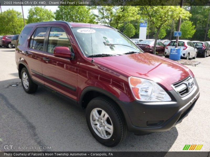Chianti Red Pearl / Saddle 2003 Honda CR-V EX 4WD