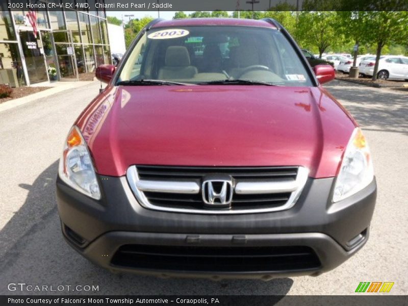 Chianti Red Pearl / Saddle 2003 Honda CR-V EX 4WD