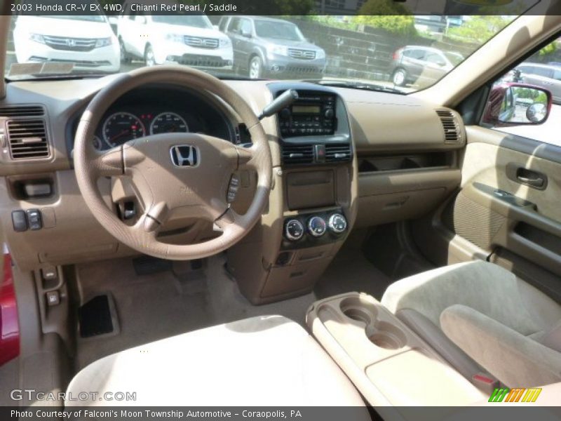 Chianti Red Pearl / Saddle 2003 Honda CR-V EX 4WD