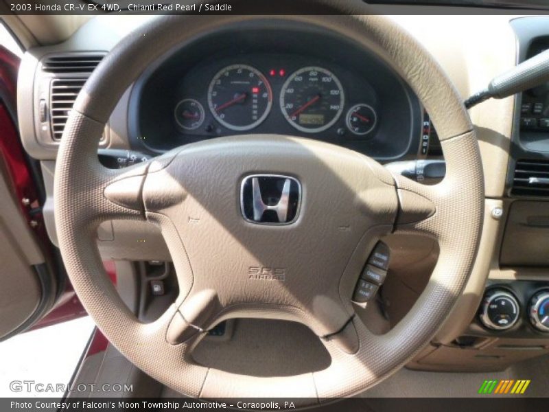 Chianti Red Pearl / Saddle 2003 Honda CR-V EX 4WD