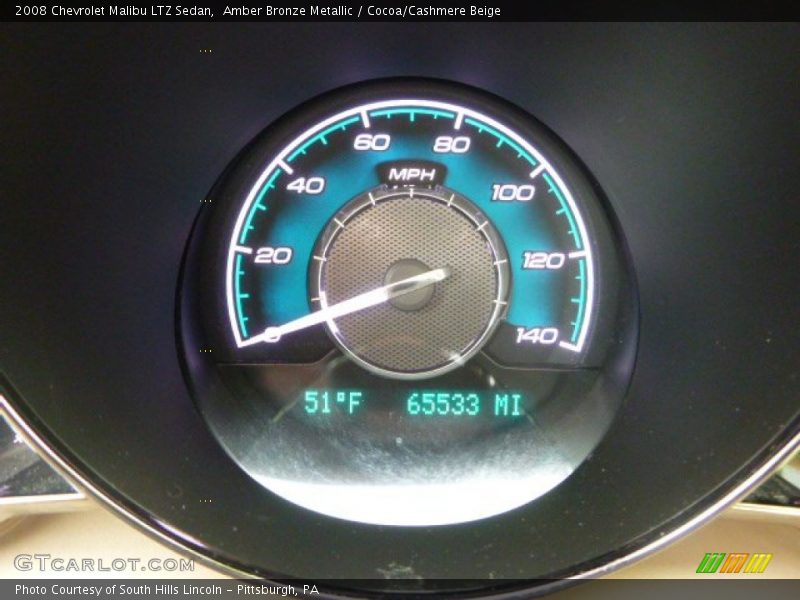 Amber Bronze Metallic / Cocoa/Cashmere Beige 2008 Chevrolet Malibu LTZ Sedan