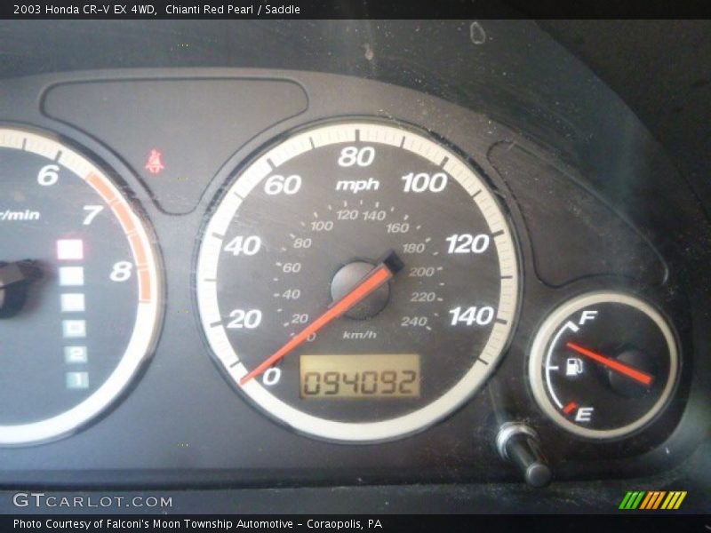 Chianti Red Pearl / Saddle 2003 Honda CR-V EX 4WD