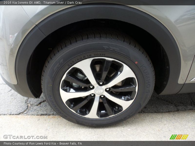 Titanium Silver / Dark Gray 2016 Kia Sorento EX AWD