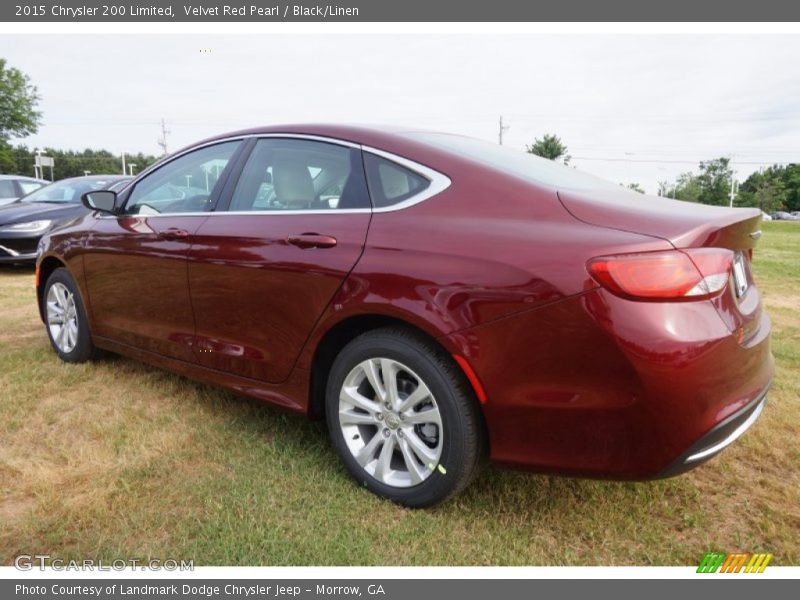 Velvet Red Pearl / Black/Linen 2015 Chrysler 200 Limited