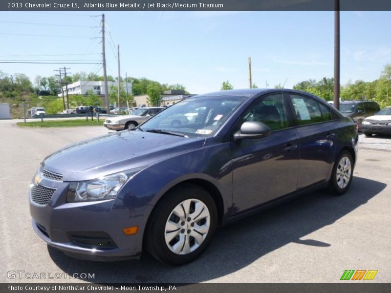 Atlantis Blue Metallic / Jet Black/Medium Titanium 2013 Chevrolet Cruze LS