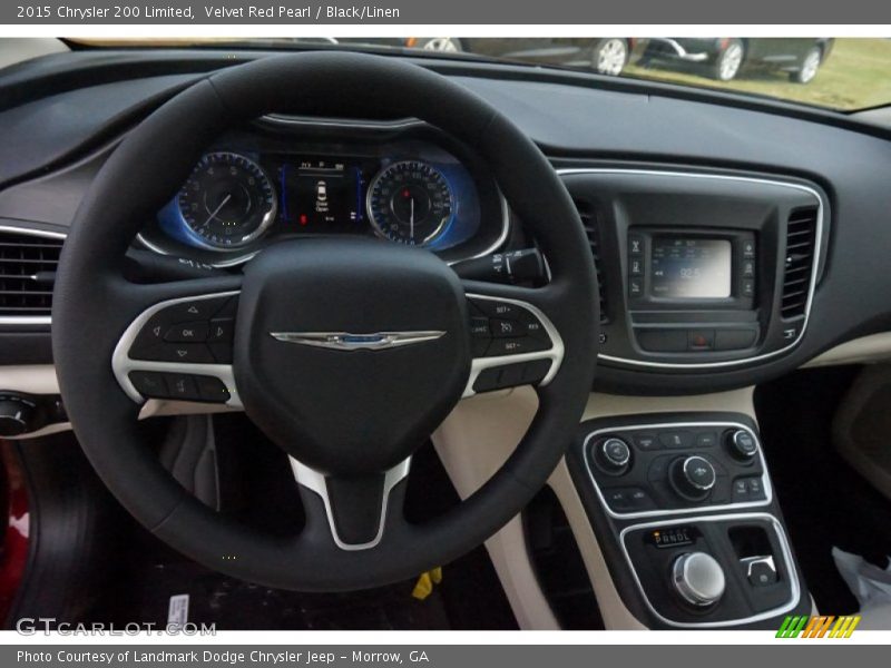 Velvet Red Pearl / Black/Linen 2015 Chrysler 200 Limited