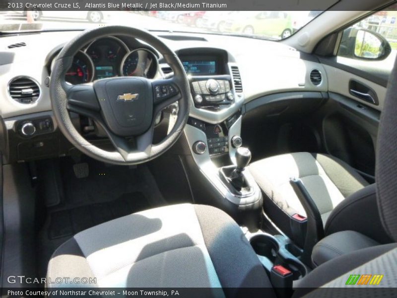 Atlantis Blue Metallic / Jet Black/Medium Titanium 2013 Chevrolet Cruze LS